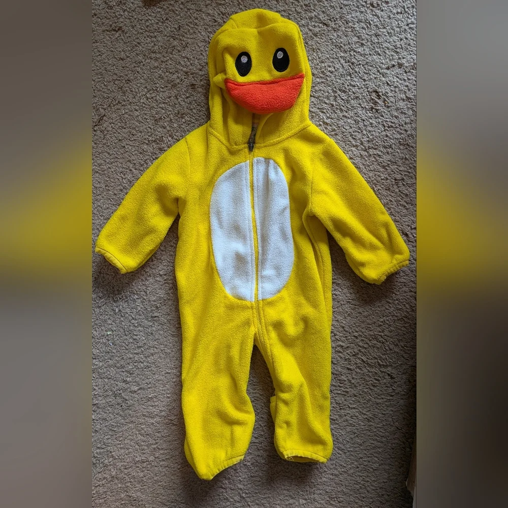 CuddleClub Baby Fleece Yellow Duck Bunting Costume 3-6m One Piece